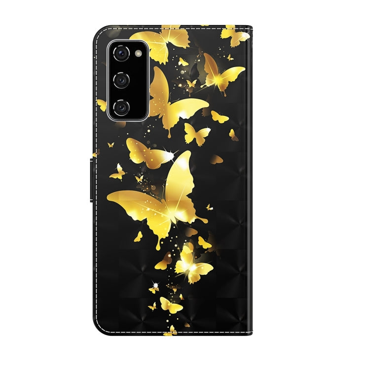 3D Painting Pattern TPU + PU Leather Phone Case, For Samsung Galaxy A03s 166mm, For Samsung Galaxy A13 5G