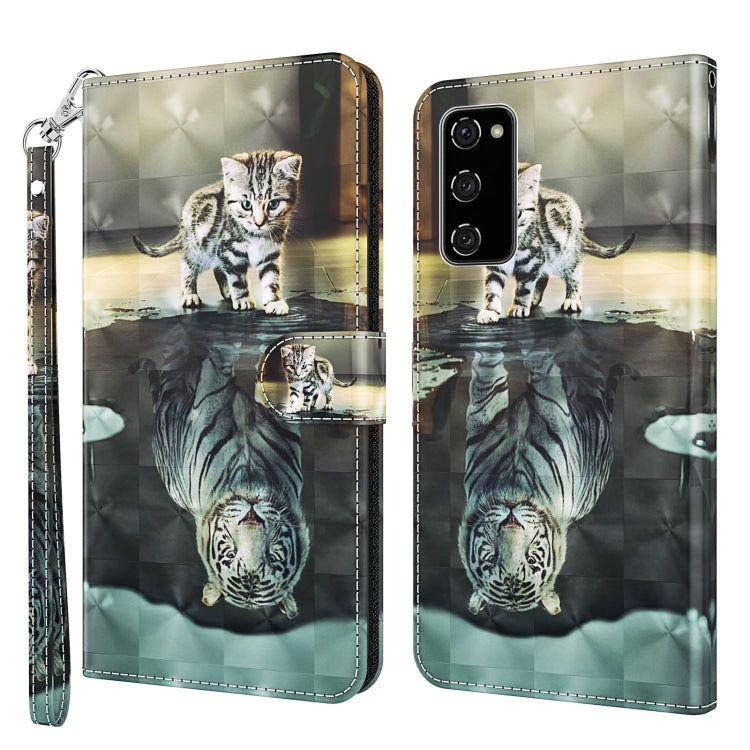 3D Painting Pattern TPU + PU Leather Phone Case, For Samsung Galaxy A03s 166mm, For Samsung Galaxy A13 5G