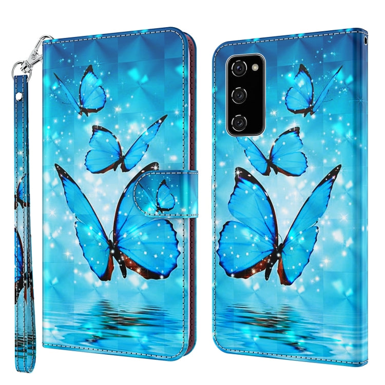 3D Painting Pattern TPU + PU Leather Phone Case, For Samsung Galaxy A03s 166mm, For Samsung Galaxy A13 5G
