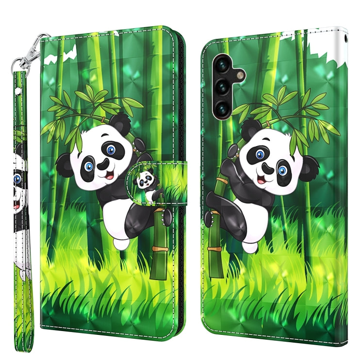 3D Painting Pattern TPU + PU Leather Phone Case, For Samsung Galaxy A03s 166mm, For Samsung Galaxy A13 5G