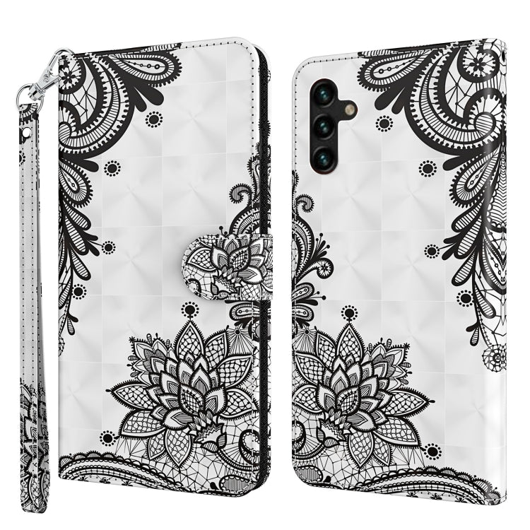 3D Painting Pattern TPU + PU Leather Phone Case, For Samsung Galaxy A03s 166mm, For Samsung Galaxy A13 5G