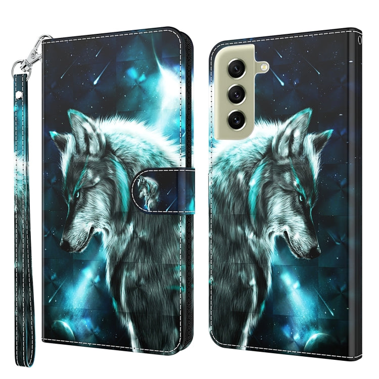 3D Painting Pattern TPU + PU Leather Phone Case, For Samsung Galaxy S22 5G, For Samsung Galaxy S22+ 5G