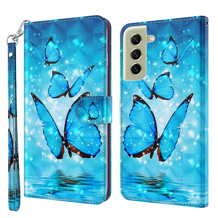 3D Painting Pattern TPU + PU Leather Phone Case, For Samsung Galaxy S22 5G, For Samsung Galaxy S22+ 5G