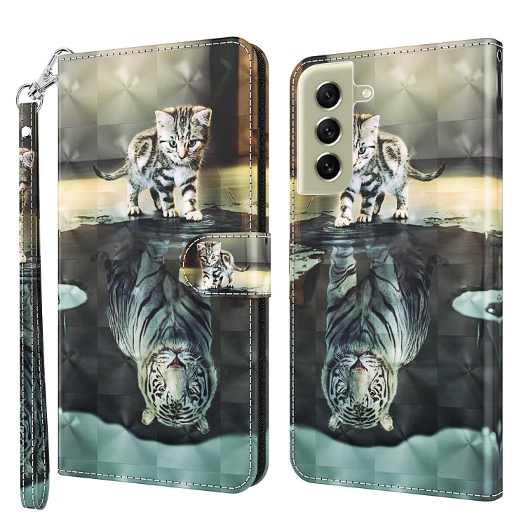 3D Painting Pattern TPU + PU Leather Phone Case, For Samsung Galaxy S22 5G, For Samsung Galaxy S22+ 5G