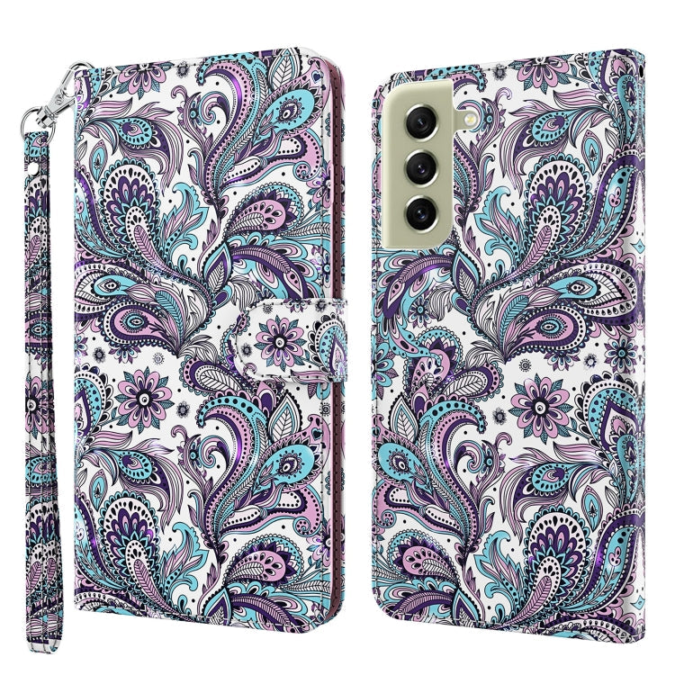 3D Painting Pattern TPU + PU Leather Phone Case, For Samsung Galaxy S22 5G, For Samsung Galaxy S22+ 5G