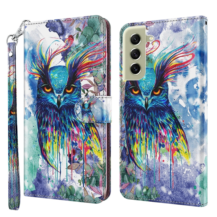 3D Painting Pattern TPU + PU Leather Phone Case, For Samsung Galaxy S22 5G, For Samsung Galaxy S22+ 5G