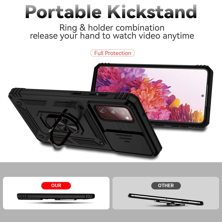 Sliding Camshield Holder Phone Case, For Samsung Galaxy S20 FE, For Samsung Galaxy S21 5G, For Samsung Galaxy S21 FE 5G