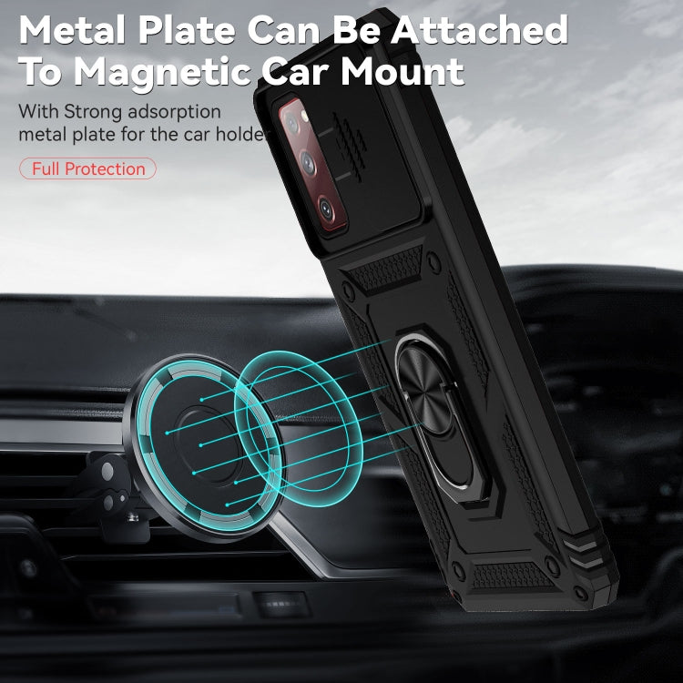 Sliding Camshield Holder Phone Case, For Samsung Galaxy S20 FE, For Samsung Galaxy S21 5G, For Samsung Galaxy S21 FE 5G