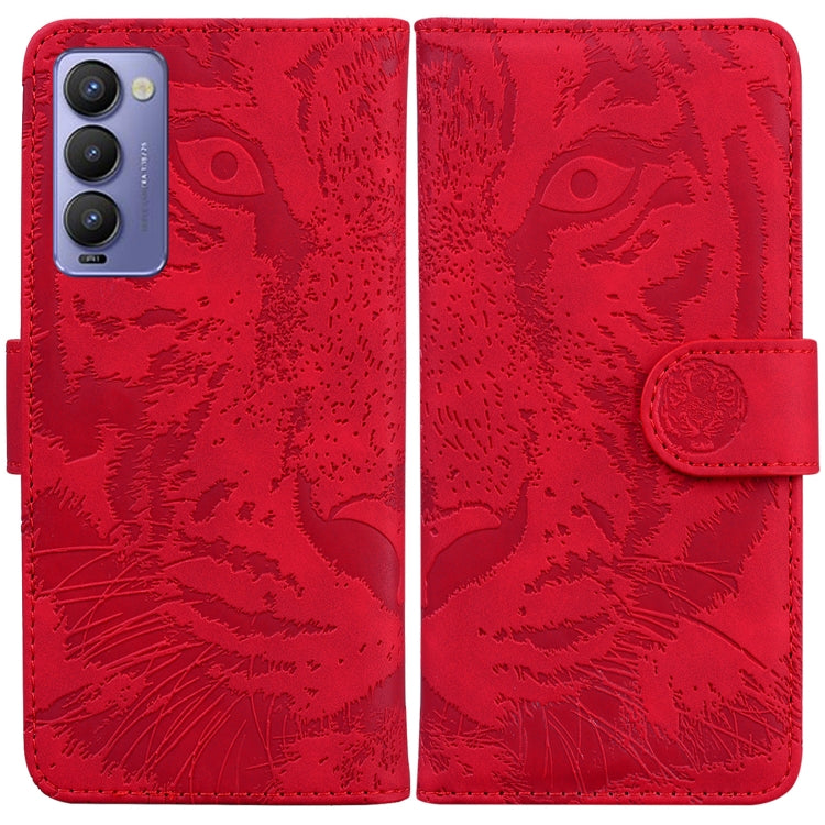 Tiger Embossing Pattern Horizontal Flip Leather Phone Case, For Tecno Camon 18 / 18P, For Tecno Camon 18 Premier, For Tecno Camon 18i, For Tecno Phantom X