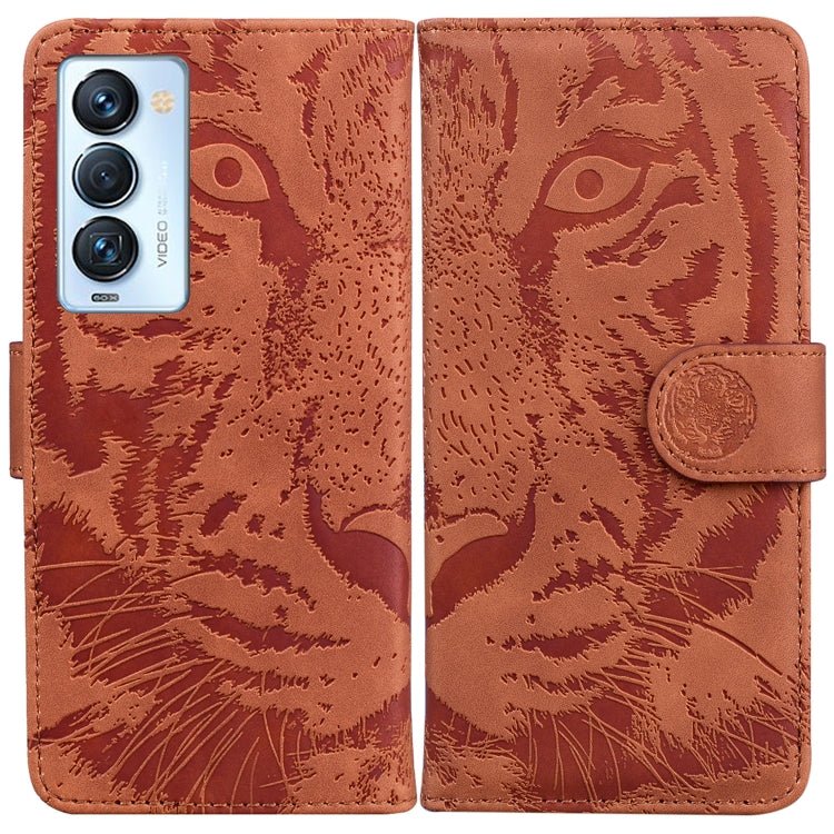 Tiger Embossing Pattern Horizontal Flip Leather Phone Case, For Tecno Camon 18 / 18P, For Tecno Camon 18 Premier, For Tecno Camon 18i, For Tecno Phantom X