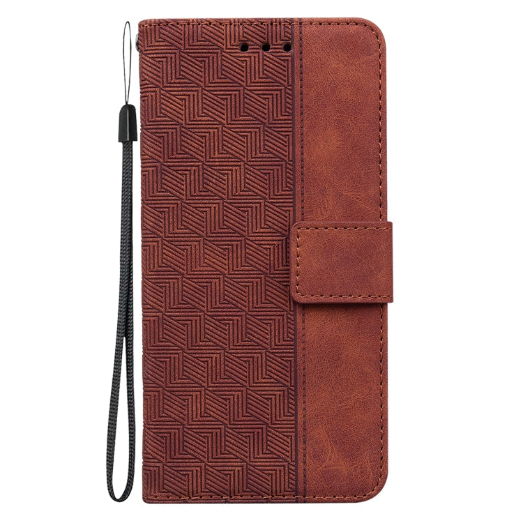 Geometric Embossed Leather Phone Case, For Tecno Spark Go 2022 / Spark 8C