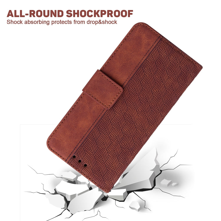 Geometric Embossed Leather Phone Case, For Tecno Spark Go 2022 / Spark 8C