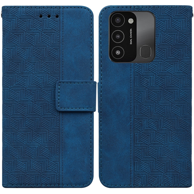 Geometric Embossed Leather Phone Case, For Tecno Spark Go 2022 / Spark 8C