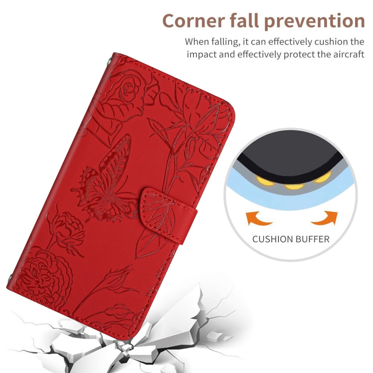 Skin Feel Butterfly Peony Embossed Leather Phone Case, For Nokia 1.4, For Nokia 2.4, For Nokia 5.4, For Nokia C01 Plus