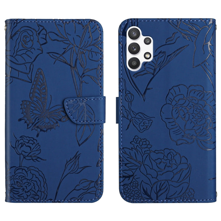 Skin Feel Butterfly Peony Embossed Leather Phone Case, For Samsung Galaxy A32 4G, For Samsung Galaxy A32 5G, For Samsung Galaxy A33 5G, For Samsung Galaxy A40