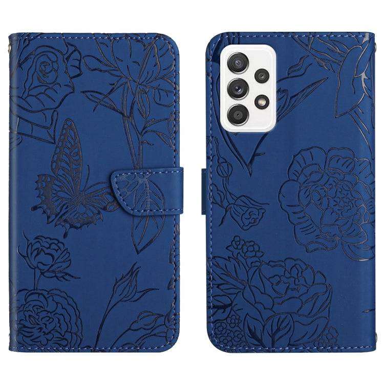 Skin Feel Butterfly Peony Embossed Leather Phone Case, For Samsung Galaxy A32 4G, For Samsung Galaxy A32 5G, For Samsung Galaxy A33 5G, For Samsung Galaxy A40
