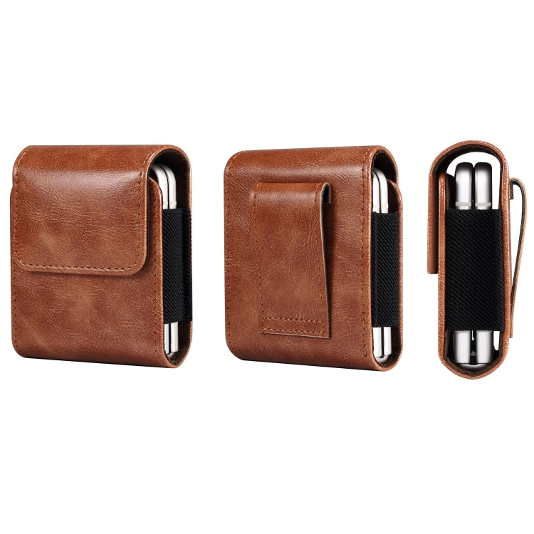 Universal Folding Mobile Phone Waist-mounted Leather Case