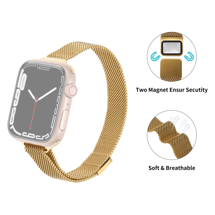 Milanese Small Waist Watchband For Apple Watch Series, 7 45mm / 6&SE&5&4 44mm / 3&2&1 42mm