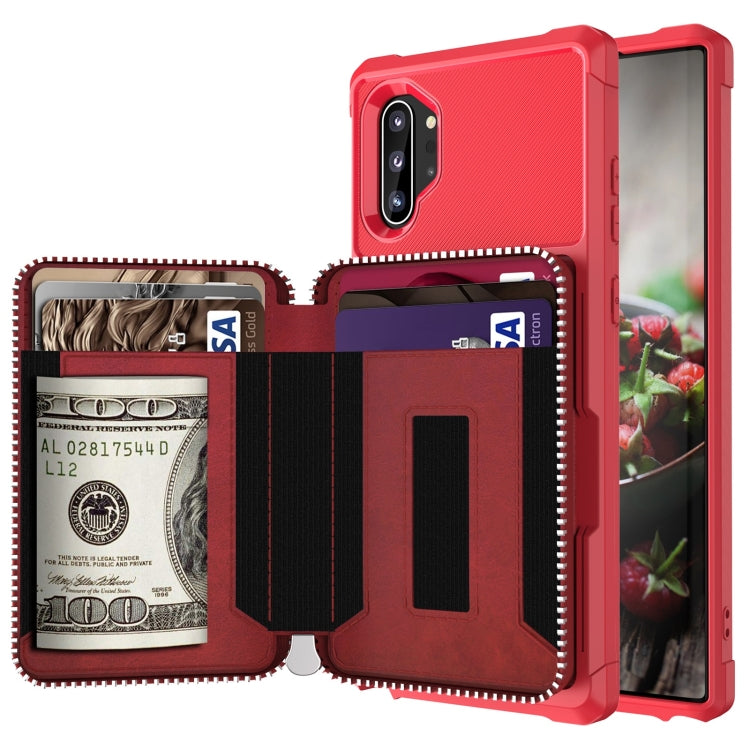 Zipper Wallet Card Bag PU Back Phone Case, For Samsung Galaxy S20, For Samsung Galaxy S20+, For Samsung Galaxy S20 Ultra, For Samsung Galaxy Note10, For Samsung Galaxy Note10+