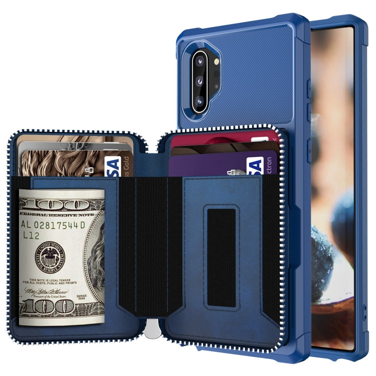 Zipper Wallet Card Bag PU Back Phone Case, For Samsung Galaxy S20, For Samsung Galaxy S20+, For Samsung Galaxy S20 Ultra, For Samsung Galaxy Note10, For Samsung Galaxy Note10+