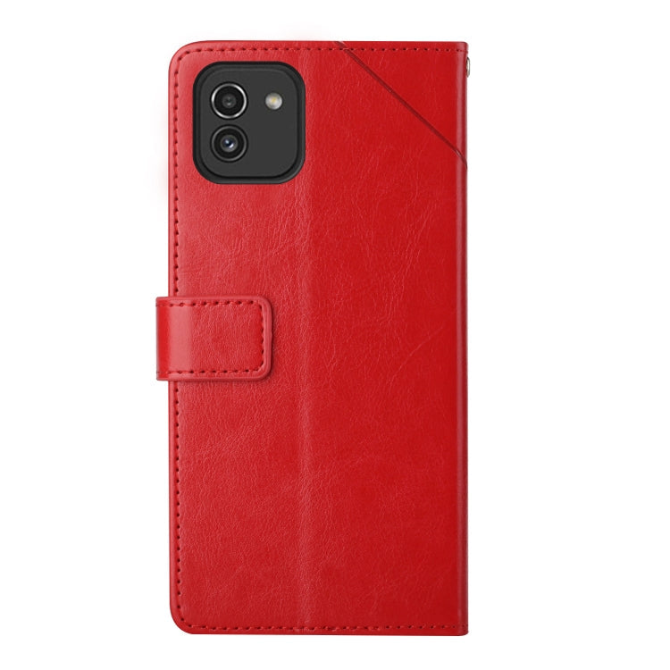 Y Stitching Horizontal Flip Leather Phone Case, For Samsung Galaxy A03 166mm EU Version, For Samsung Galaxy A03 Core, For Samsung Galaxy A13 4G, For Samsung Galaxy A73 5G