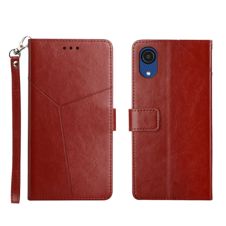 Y Stitching Horizontal Flip Leather Phone Case, For Samsung Galaxy A03 166mm EU Version, For Samsung Galaxy A03 Core, For Samsung Galaxy A13 4G, For Samsung Galaxy A73 5G
