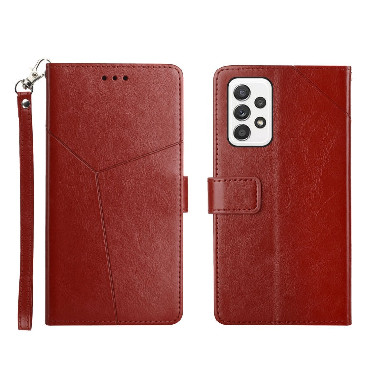Y Stitching Horizontal Flip Leather Phone Case, For Samsung Galaxy A53 5G, For Samsung Galaxy M52 5G, For Samsung Galaxy S22, For Samsung Galaxy S22+