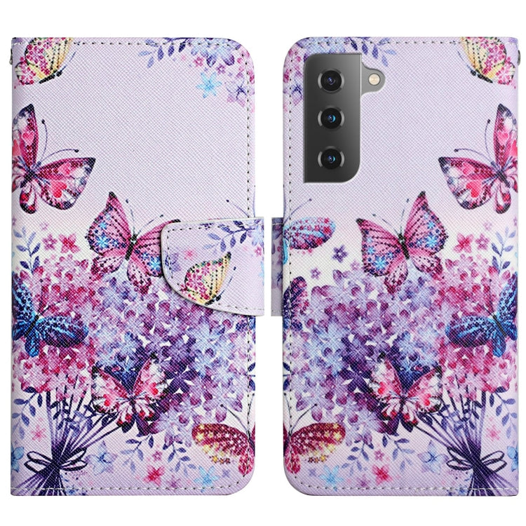 Painted Pattern Horizontal Flip Leather Phone Case, For Samsung Galaxy S22+ 5G