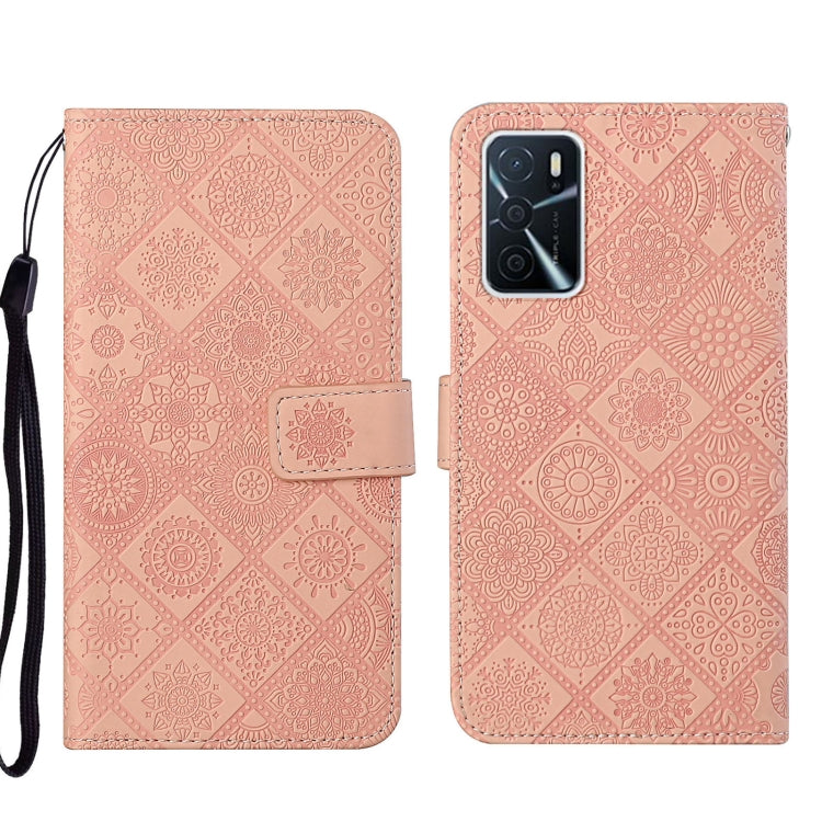 Ethnic Style Embossed Pattern Leather Phone Case, For OPPO A16, For OPPO A94 5G, For OPPO Realme C20 / C21