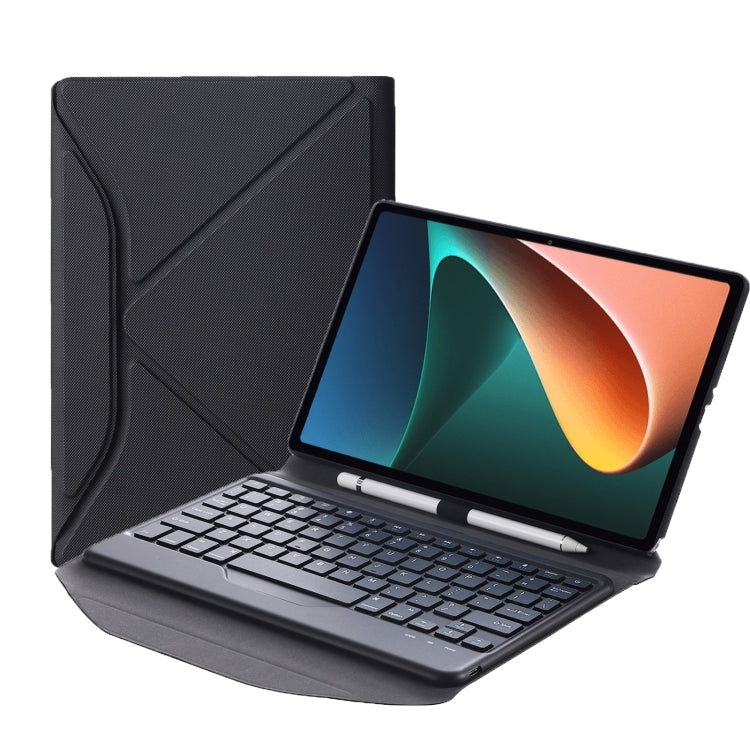 B0N5 Diamond Texture Bluetooth Keyboard Leather Case with Triangle Back Support, B0N5