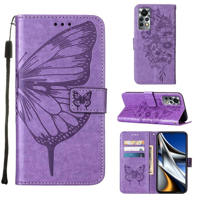 Embossed Butterfly Leather Phone Case, For Infinix Note 11, For Infinix Note 11i, For Infinix Note 11S / Note 11 Pro