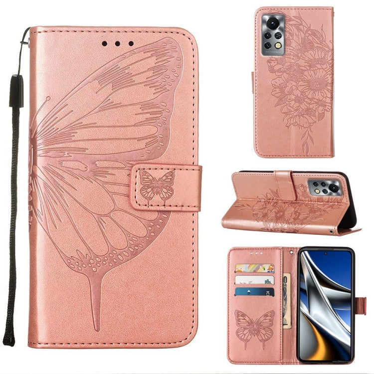 Embossed Butterfly Leather Phone Case, For Infinix Note 11, For Infinix Note 11i, For Infinix Note 11S / Note 11 Pro