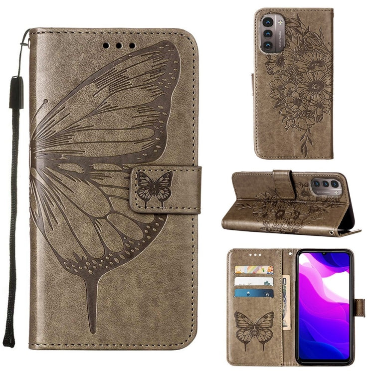Embossed Butterfly Leather Phone Case, For Nokia C30, For Nokia G21 / G11, For Nokia G300