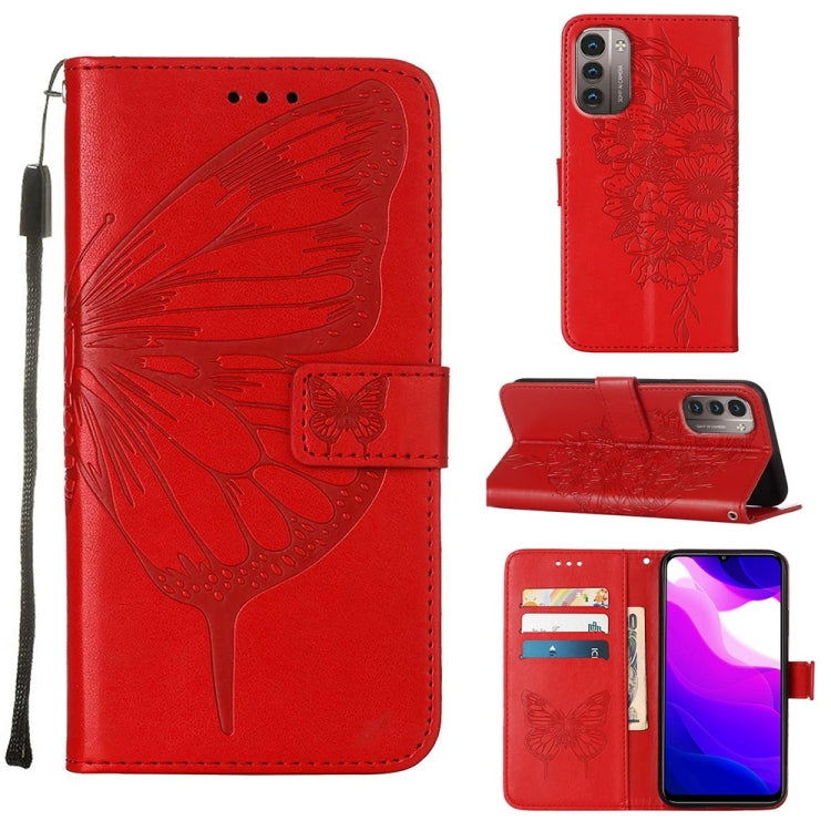 Embossed Butterfly Leather Phone Case, For Nokia C30, For Nokia G21 / G11, For Nokia G300