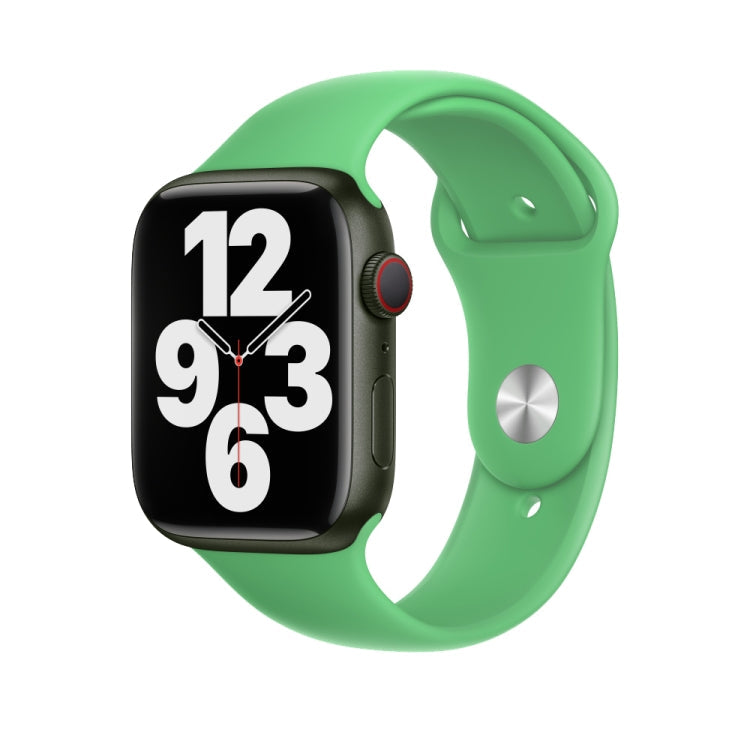 Silicone Watch Band For Apple Watch Series, For Apple Watch Series 9&8&7 41mm / SE 3&SE 2&6&SE&5&4 40mm, For Apple Watch 42mm / 41mm / 40mm / 38mm, For Apple Watch 46mm / 49mm / 45mm / 44mm                                                               ...