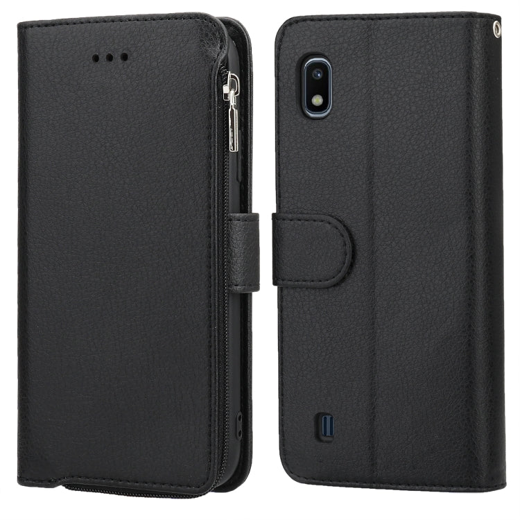 Microfiber Zipper Horizontal Flip Leather Case, For Samsung Galaxy A10, For Samsung Galaxy A10s, For Samsung Galaxy A20e, For Samsung Galaxy A20 / A30