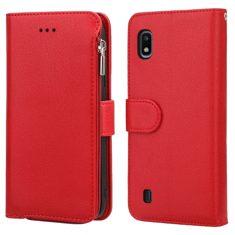 Microfiber Zipper Horizontal Flip Leather Case, For Samsung Galaxy A10, For Samsung Galaxy A10s, For Samsung Galaxy A20e, For Samsung Galaxy A20 / A30