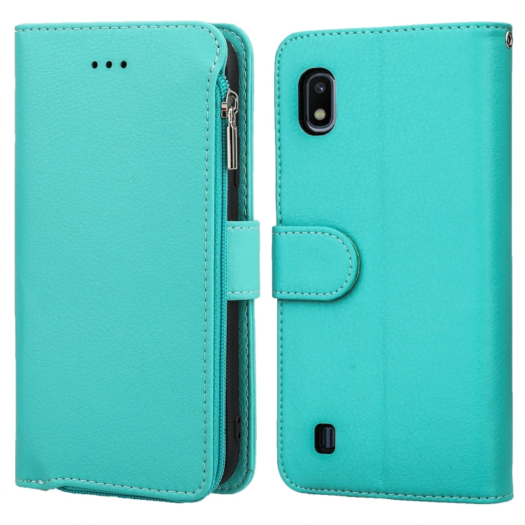 Microfiber Zipper Horizontal Flip Leather Case, For Samsung Galaxy A10, For Samsung Galaxy A10s, For Samsung Galaxy A20e, For Samsung Galaxy A20 / A30