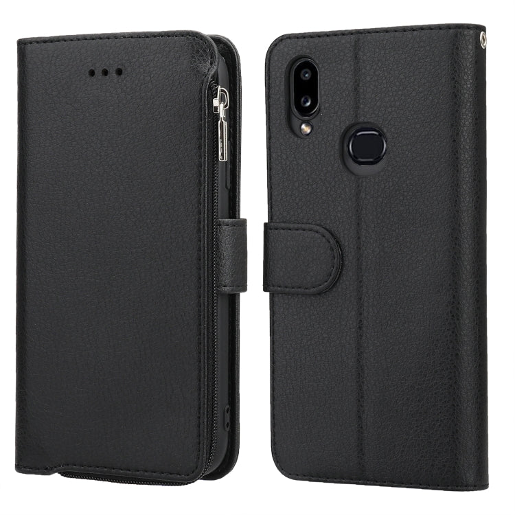 Microfiber Zipper Horizontal Flip Leather Case, For Samsung Galaxy A10, For Samsung Galaxy A10s, For Samsung Galaxy A20e, For Samsung Galaxy A20 / A30