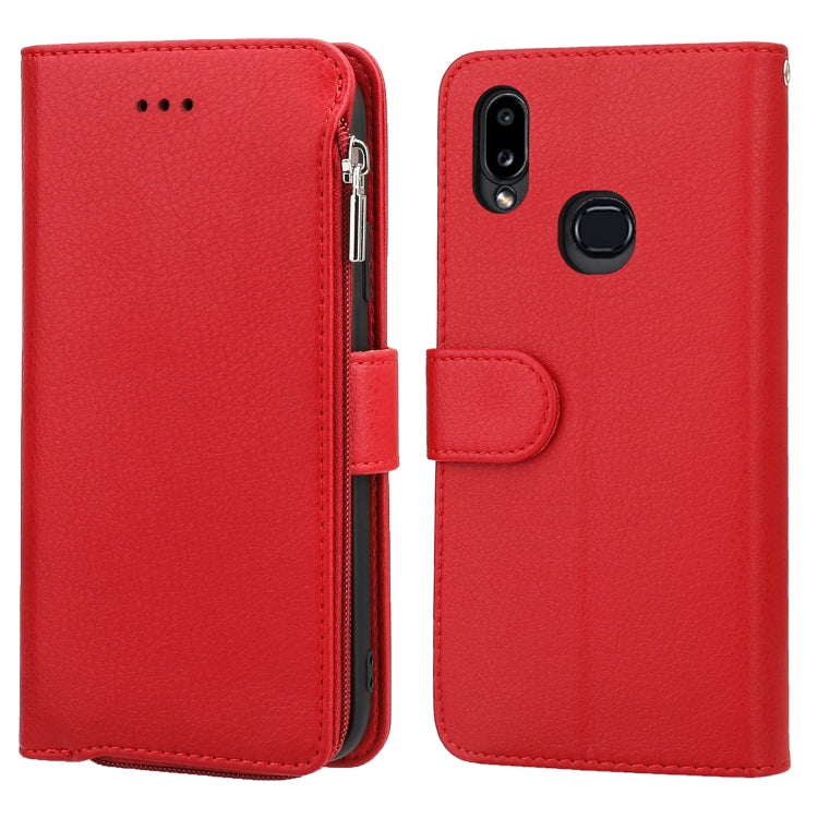Microfiber Zipper Horizontal Flip Leather Case, For Samsung Galaxy A10, For Samsung Galaxy A10s, For Samsung Galaxy A20e, For Samsung Galaxy A20 / A30