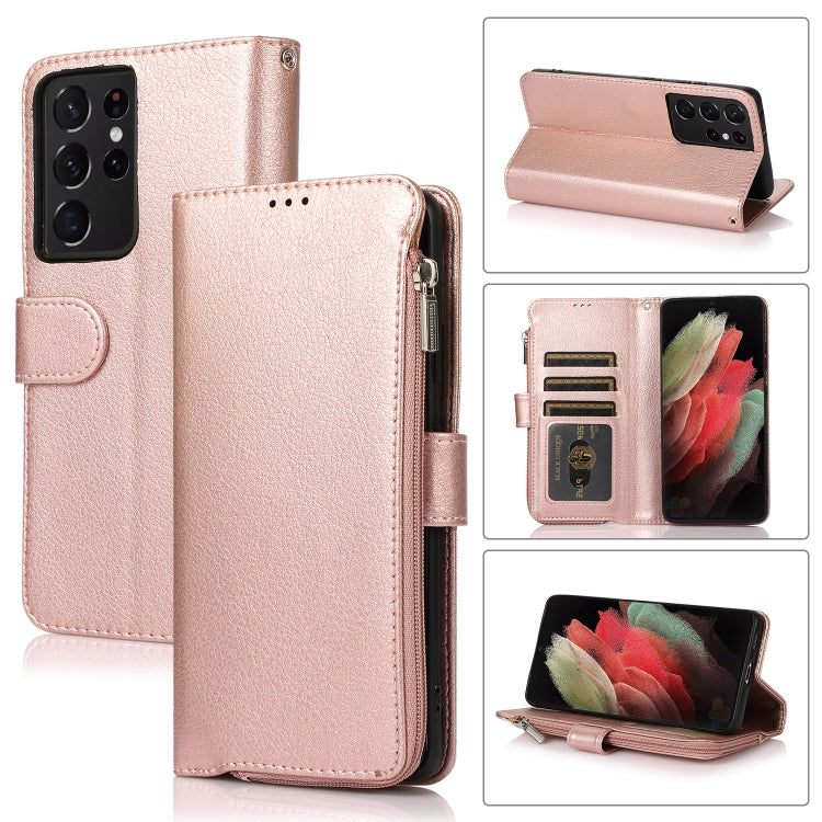 Microfiber Zipper Horizontal Flip Leather Case, For Samsung Galaxy S21+ 5G, For Samsung Galaxy S21 Ultra 5G, For Samsung Galaxy Note20, For Samsung Galaxy A21s