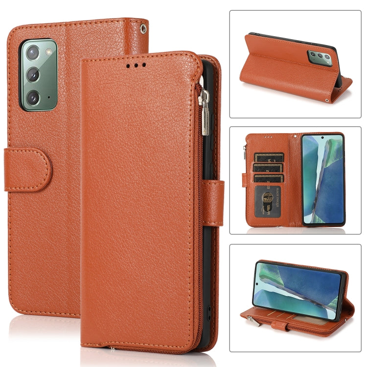 Microfiber Zipper Horizontal Flip Leather Case, For Samsung Galaxy S21+ 5G, For Samsung Galaxy S21 Ultra 5G, For Samsung Galaxy Note20, For Samsung Galaxy A21s