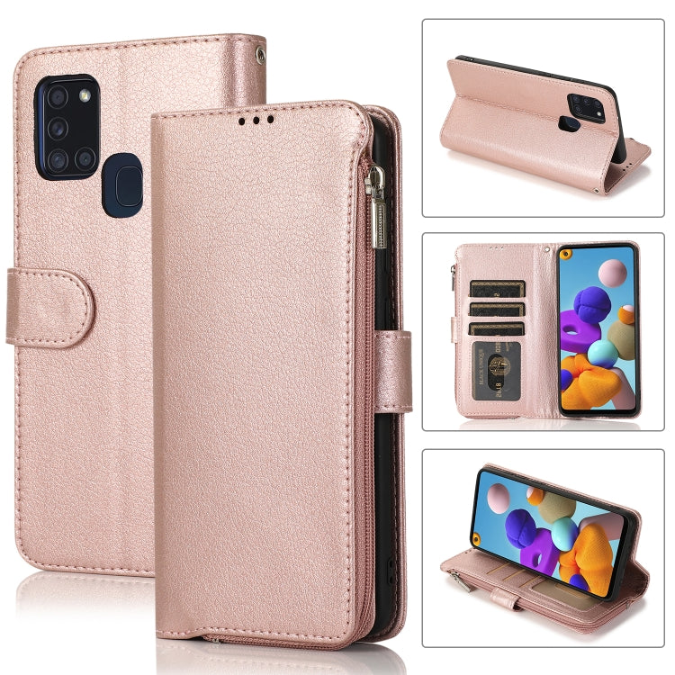 Microfiber Zipper Horizontal Flip Leather Case, For Samsung Galaxy S21+ 5G, For Samsung Galaxy S21 Ultra 5G, For Samsung Galaxy Note20, For Samsung Galaxy A21s