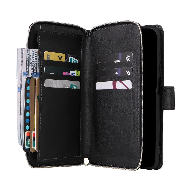 9 Card Slots Zipper Wallet Bag Leather Phone Case, For Samsung Galaxy A03s EU Version, For Samsung Galaxy A13 5G, For Samsung Galaxy A33 5G, For Samsung Galaxy A53 5G