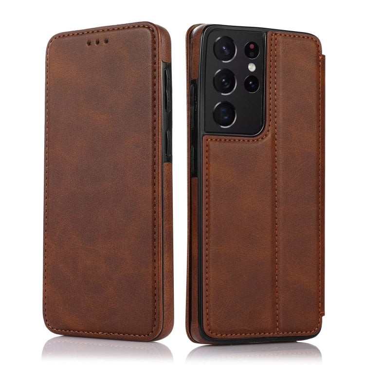 Knight Magnetic Suction Leather Phone Case, For Samsung Galaxy S21+ 5G, For Samsung Galaxy S21 Ultra 5G, For Samsung Galaxy S20, For Samsung Galaxy S20+