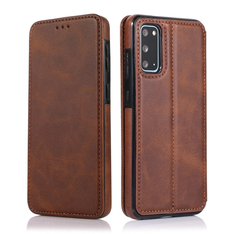Knight Magnetic Suction Leather Phone Case, For Samsung Galaxy S21+ 5G, For Samsung Galaxy S21 Ultra 5G, For Samsung Galaxy S20, For Samsung Galaxy S20+