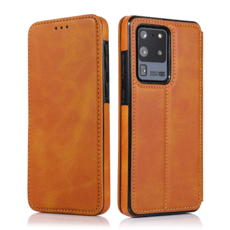 Knight Magnetic Suction Leather Phone Case, For Samsung Galaxy S20 Ultra, For Samsung Galaxy S10, For Samsung Galaxy S10+, For Samsung Galaxy S10e