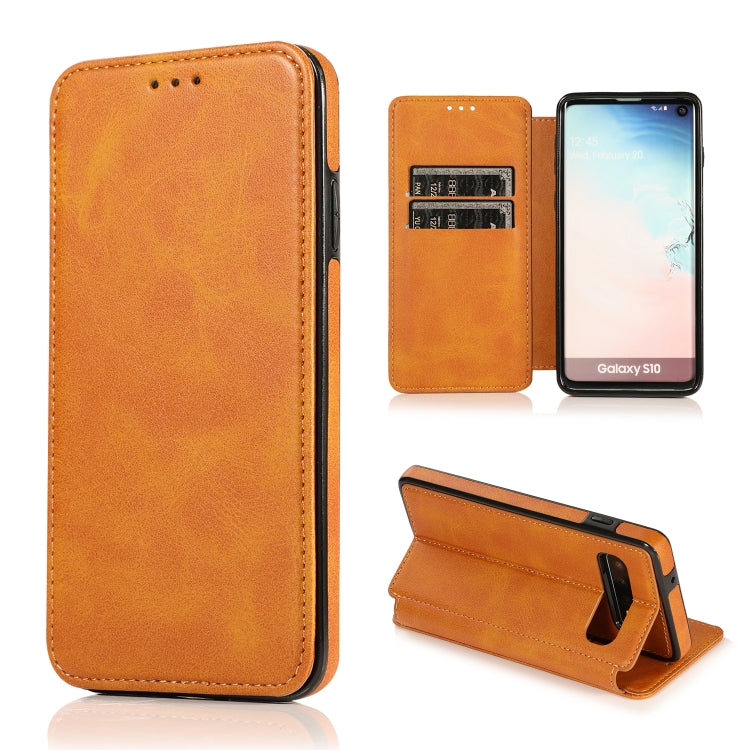 Knight Magnetic Suction Leather Phone Case, For Samsung Galaxy S20 Ultra, For Samsung Galaxy S10, For Samsung Galaxy S10+, For Samsung Galaxy S10e