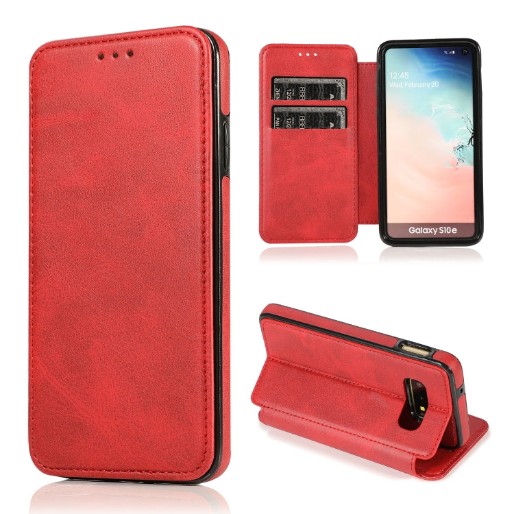 Knight Magnetic Suction Leather Phone Case, For Samsung Galaxy S20 Ultra, For Samsung Galaxy S10, For Samsung Galaxy S10+, For Samsung Galaxy S10e