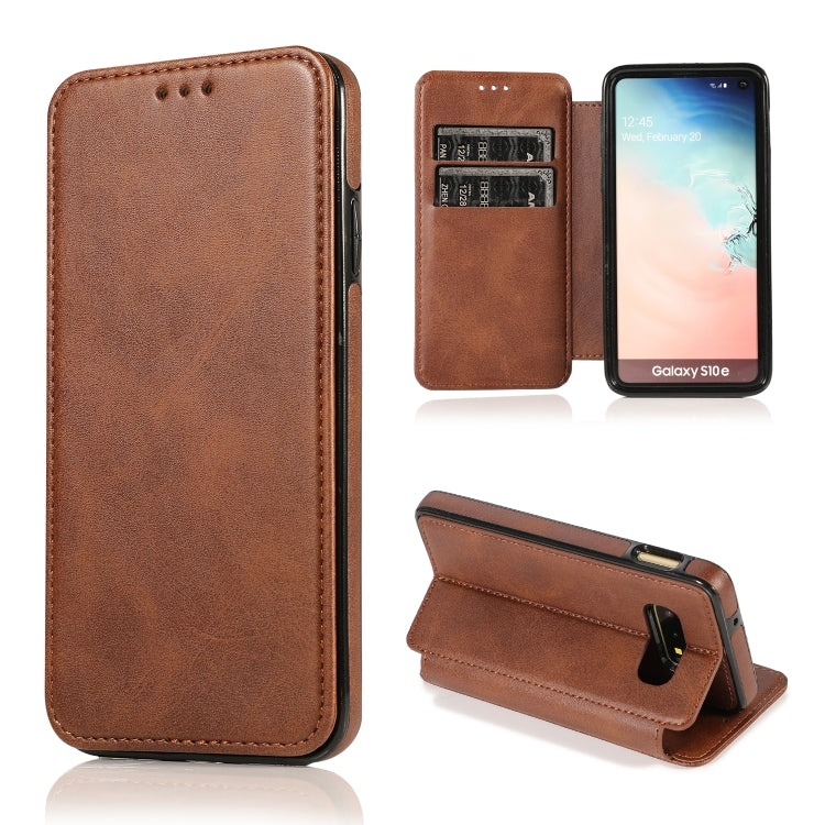 Knight Magnetic Suction Leather Phone Case, For Samsung Galaxy S20 Ultra, For Samsung Galaxy S10, For Samsung Galaxy S10+, For Samsung Galaxy S10e